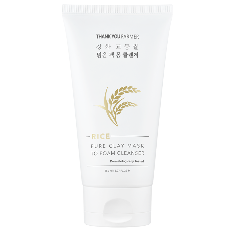 THANK YOU FARMER - RICE PURE Clay Mask to Foam Cleanser - 150ml